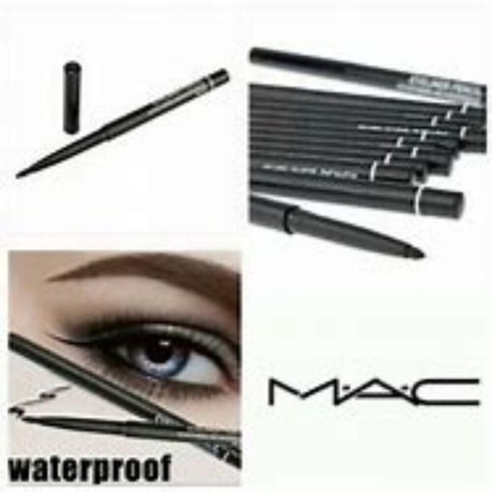 MAC retractable waterproof black eyeliner 6 pieces pencil​​